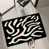 Tapete de Piso Minimalista Estilo Barro de Diatomeas Blanco y Negro para Hogar, Baño, Entrada, Puerta, Inodoro, Absorbente de Agua, Alfombra para Pies
