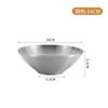 Tazón de Sopa de Acero Inoxidable 304 de Doble Capa Antiescaldante con Rosca, Tazón para Arroz, Tazón para Hot Pot Picante, Tazón para Ramen, Tazón para Fideos con Rosca, Tazón Cónico