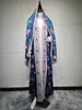 Mq223 2026 Nuevo Estilo de Verano Kimono Cardigan Estampado Modesto con Pañuelo para la Cabeza Conjunto de Chaqueta de Dos Piezas Amazon