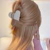 Pinza de Agarre de Cristal Rosa Amor Ácido Acético Coreano Luz Super Flash Lujo Elegante Letra Francesa Pinza Pequeña de Tiburón Semirrecogido Adorno para el Cabello