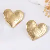 Para Transfronterizo Personalizado Estilo Retro Genial Patrón Único Exagerado Aleación Corazón Pendientes de Corazón Versátil Diario Mujer