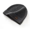 Otoño e Invierno Nuevo Sombrero de Cachemira 100 Pura para Hombres y Mujeres con Tejido Simple Cálido Grueso de Siete Agujas