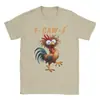 Algodón Transfronterizo Tf-Caw-F Divertido Meme de Gallo Camiseta Humorística para Hombre Camiseta Genial de Manga Corta Camiseta con Cuello de Marinero 100