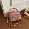 Bolsa transversal feminina 2026 novo estilo luxo leve alta aparência estilo Little Xiang mini bolsa caixa elegante para meninas bolsa de ombro para batom
