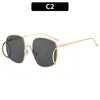 Moda Europeia e Americana Novo Estilo Óculos de Sol Personalizados, Escolhas de Influenciadores de Street Style, Óculos de Sol com Proteção UV, Óculos de Formato Único de Luxo
