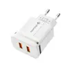 Carregador duplo 5V/2A carregador rápido de celular 2USB porta múltipla adaptador de cabeça de carregamento de viagem regras europeias
