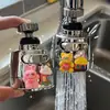 Boquilla a Prueba de Salpicaduras para Grifo de Dibujos Animados con Filtro Adicional, Extensión para Fregadero de Cocina, Adaptador Giratorio Universal