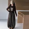 Conjunto de Camiseta de Manga Larga con Cuello Redondo para Niñas Primavera y Otoño, Conjunto de Dos Piezas para Niñas Mayores Otoño Holgado Casual Estampado de Leopardo Pantalones de Pierna Ancha