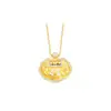 Collar para Mujer Estilo Antiguo Chapado en Oro Incrustado de Diamantes Flor de la Prosperidad Candado Ruyi Alta Retención de Color Colgante Estilo Chino Hanfu Cadena para Suéter Venta al por Mayor