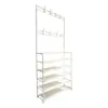 Bestseller transfronterizo: perchero de metal integrado para zapatos y sombreros, perchero para ropa, zapatero combinado para entrada, perchero de pie para apartamentos de alquiler