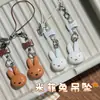 Cor Maillard Coelho Miffy Pingente de Celular com Contas Pingente Doce Pingente de Animal Acessórios de Coelho Mini Desenho Animado