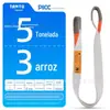 Cinta de içamento Padrão Nacional Industrial Plana 5 Toneladas 6 Espessada Fivela Dupla Guindaste Guindaste de Torre Pano de Viagem Sling