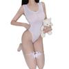 Ropa interior sexy al por mayor de malla transparente sexy sin espalda tentación traje de baño ajustado mono una generación de cabello