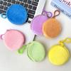 Porta-moedas de Pelúcia Colorido, Bolsa Personalizada para Fones de Ouvido Feminina, Pingente de Bolsa Infantil Fofo, Carteira Pequena Simples Atacado