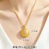 Tendencia Nacional Método Antiguo Arena Oro Collar Retro Imitación Oro Nube Auspiciosa Patrón Grabado Redondo Pendientes Anillo Set Cobre Chapado en Oro Alta Calidad