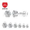 Brincos de Titânio F136 Zircônia Redonda 5A Fecho Borboleta Hélice de Orelha Unha de Osso da Orelha Simples Corpo de Liga de Titânio G23 Joias para Body Piercing Brincos