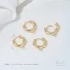 Aretes de Aro Sencillos de Lujo Chapados en Oro Real de 14 Quilates Aretes con Accesorios Colgantes Aretes Hechos a Mano DIY Materiales para Joyería