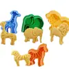 Juego de 4 Piezas Molde para Galletas Estéreo Hoja Clásica 3D Molde para Hornear Pasteles de Fondant Tipo Empuje de Fruta