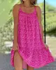 Chegada Nova de Verão Amazon Wish Vestido de Alça Floral Sem Mangas Estilo Country Europeu e Americano