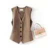 Colete com Design Estilo Old Money para Mulheres, Novo Modelo de Outono, Peça para Camadas, Colete de Outerwear Profissional e Elegante 6703