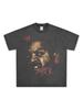 Sudadera con capucha de manga corta pesada con estampado retro hip-hop americano de Ice Cube para cruzar fronteras, cuello redondo