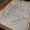 Collar de Perlas con Colgante Plisado Estilo Francés, Lujo Ligero y Sensación de Alta Gama, Cadena para Clavícula para Mujer, Accesorio de Cuello de Moda y Elegante con Diseño Único