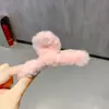 Pasador Relleno, Pasador de Peluche, Pinza de Tiburón Elegante de Gama Alta para Otoño e Invierno, Pinza para la Parte Posterior de la Cabeza, Accesorio para el Cabello Simple