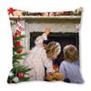 Feliz Navidad Feliz Navidad terciopelo piel de durazno encriptado decoración para el hogar cojín de sofá almohada ZT402