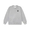 Sudadera con capucha de forro polar básica, unisex, con insignia micro de logo pequeño clásico de Stone, auténtica, transfronteriza, prenda de abrigo