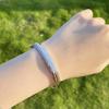 Pulsera de Alta Gama para Celebridades de Internet en Vivo, Nueva, de Venta Caliente, Diamante Completo, Sencilla, Temperamental, Abierta, Ajustable, Pulsera, Joyería de Mano