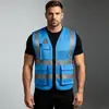 Coletes refletivos para canteiros de obras, projetos de construção chineses, roupas refletivas de segurança, impressão de logotipo personalizado, uniformes de trabalho