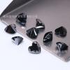 Anillo de compromiso con forma de corazón de diamante Mosan negro de 0,5 a 3 quilates, piedra desnuda, forma especial, con forma de corazón de amor y fondo puntiagudo, gema artificial al por mayor