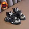 Zapatos Deportivos para Niñas 2026 Invierno Felpa Plus Bloque de Color Suela Gruesa Zapatos de Papá Cálidos para Niños Casual Versátil Antideslizante Suela Suave