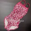 Traje de Baño Profesional de Competición para Mujer Doble Capa con Almohadillas en el Pecho Brillo Estampado en Caliente Estampado de Leopardo Adelgazante Específico para Piscina Entrenamiento de Competición