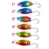 Cebo Luya de color cobre con lentejuelas en forma de boca de caballo, 2,5 g, anzuelo único, para pesca en mar, agua dulce y al aire libre.