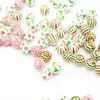 Xinyi 16mm He Madera Perlas Festival de Primavera Color Caramelo Rayas Coloridas Colorido Navidad Madera Perlas DIY Accesorios para Joyería Colgantes
