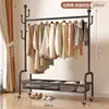 Cabide portátil e multifuncional para uso doméstico, varal simples para secar roupas em ambientes internos, cabide de chão para roupas e chapéus para quarto
