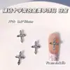 Accesorios para Uñas de Aleación con Cruz Incrustada de Diamantes Nuevos Transfronterizos Decoraciones de Uñas de Cruz Coloridas Venta al por Mayor