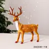 Adornos navideños de ciervo, ciervo sika artificial, alce navideño artificial, modelo de jirafa, animal de piel sintética, decoración navideña.