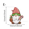 Transfronteiriço Novo Design de Gnomo Vermelho de Natal Estilo Desenho Animado Fofo Ornamentos de Madeira 2D Tags de Presente Fofas