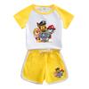 Traje de manga corta para niños del Equipo Wangwang, ropa de verano para niños, nuevo para niñas, shorts para niños, conjunto casual de dos piezas, venta al por mayor transfronteriza