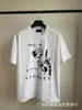 Erd Melancólico Rico Segunda Generación Estampado de Letras Viejo Holgado Retro Vintage Camiseta de Manga Corta para Hombre y Mujer Tendencia Verano