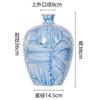 Yutong "Oriental Italiano" Nueva Chinoiserie Fondo Azul Porcelana Azul y Blanca Serie de Oro Real Hecha a Mano/Jarrón de Cerámica Pintado a Mano