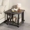 Design Moderno Minimalista de Armazenamento em Camada Dupla com Vários Compartimentos para Organizar, Adequado para a Sala de Estar ao Lado do Sofá ou a Mesa de Cabeceira do Quarto, Compacto e Não Ocupa Muito Espaço