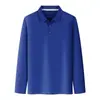 Talla europea, polo de exportación transfronteriza, camiseta deportiva de secado rápido, ropa de trabajo, polo blanco de manga larga para hombre, hecho a medida