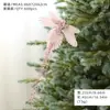 Decoración Navideña Nueva Transfronteriza Bola de Navidad Rosa Estrella de Cinco Puntas Adorno Colgante para Árbol de Navidad Estrella para la Punta del Árbol Colgante de Navidad