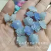 Laca Color Coral Polvo para Tallado Compactado Polvo de Concha Estéreo Flor Prensada Agujero Recto Flor de Rosa con Perlas Accesorios para Joyería DIY