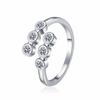 Nuevo anillo de burbuja geométrica de circón estilo ins transfronterizo para mujer, anillo de dedo índice con diseño de alta gama a la moda y combinable