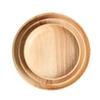 Plato de madera japonés, plato de madera maciza, bandeja de madera, plato redondo de madera para cena, plato de frutas, pastel, postre, plato de dim sum, grabado