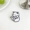 Gato Lindo Dibujo Lineal Parche Acrílico Gatito en Capas Estudiante DIY Pin Lateral Imán de Nevera Broche Accesorio de Decoración